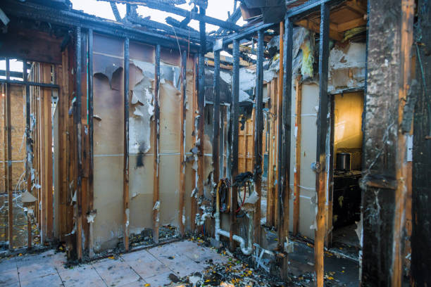 Professional Emergency Fire Damage Restoration technician working in Cambridge, MD